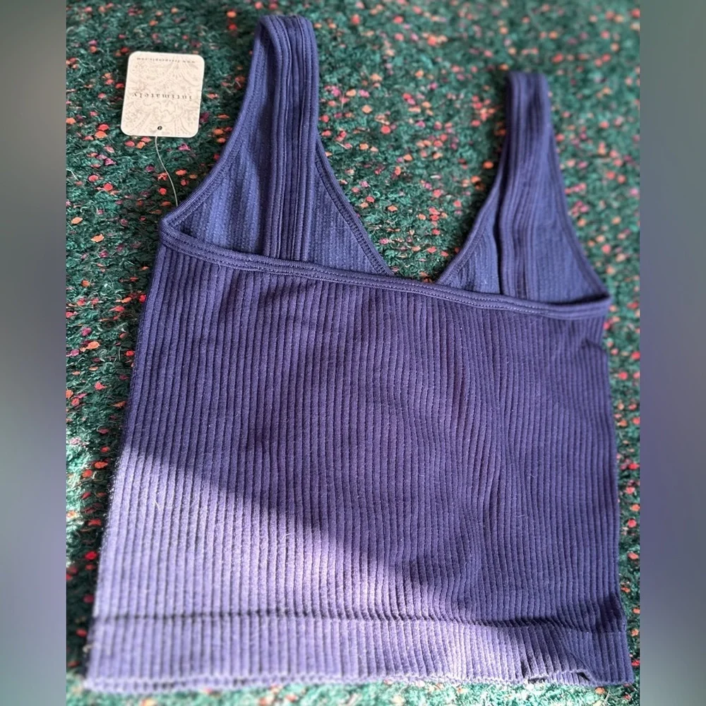 ‼️RARE‼️🎸Free People🎸🔥NWT🔥Solid Ribbed Brami in Navy—XS/S